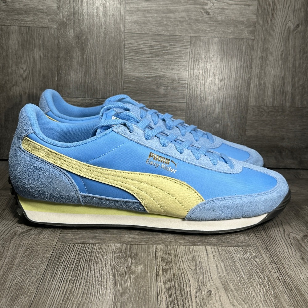 Puma Easy Rider Retro Sneaker Mens 14 Blue Yellow 399028-38 NEW